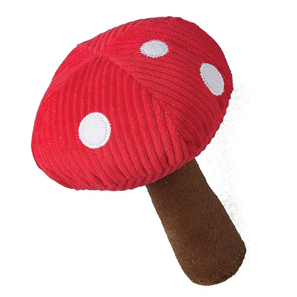 Patchwork Pet Plush Mushroom Dog Toy