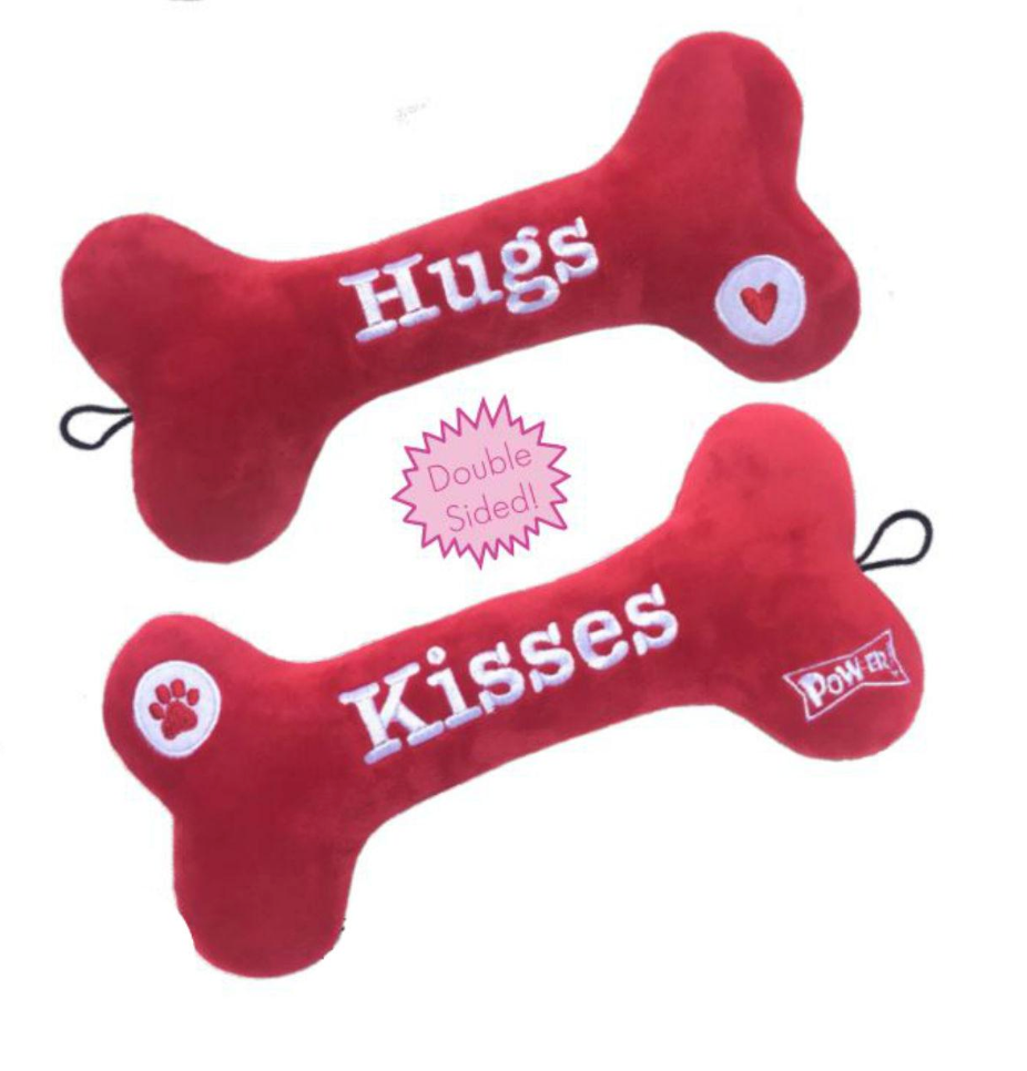 Lulubelles Power Plush Dog Toy Hugs and Kisses Bone